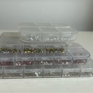 Assorted Rhinestone and Pearl Nail Art Set